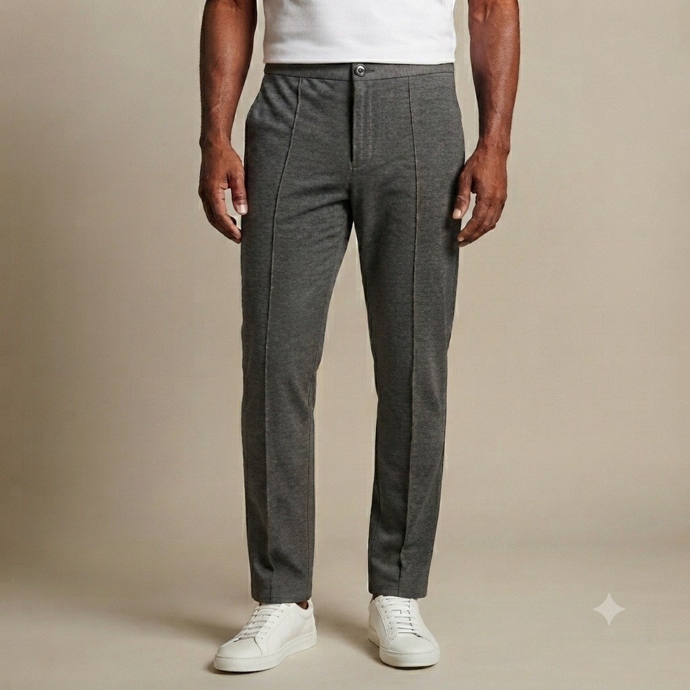 Vince Mens Charcoal Gray Pintuck Pull On Trousers Sz 32 Elastic Waist Pants NWOT